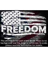 Distressed US Flag With Freedom Vinyl Decal US Seller US Made - $9.47 CAD+