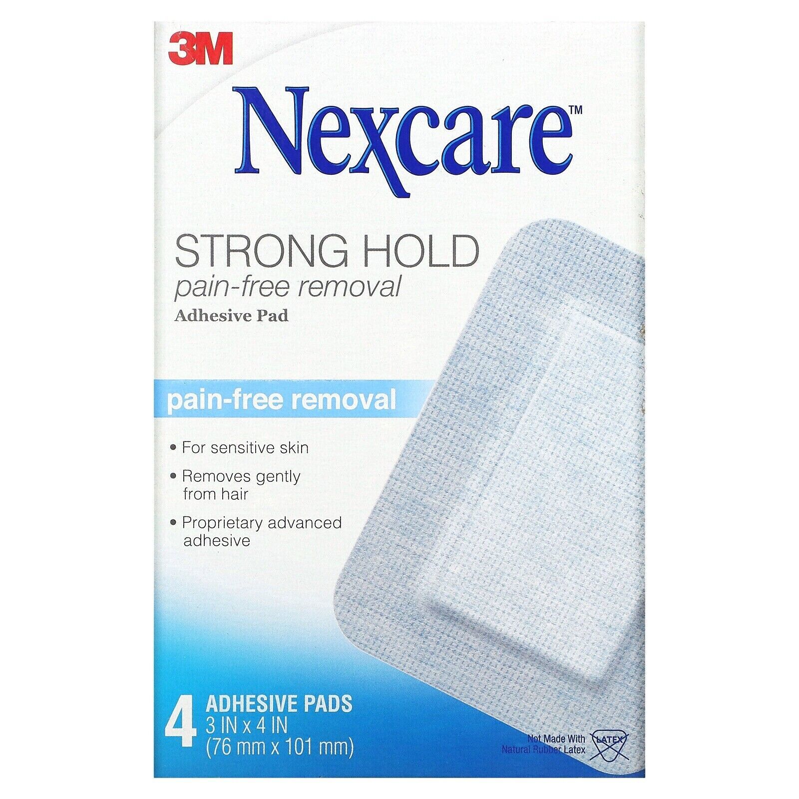 Strong Hold Pain-Free Removal Adhesive Pad, 4 Adhesive Pads - $9.89