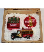 1996 Coca Cola 3-Piece Polonaise Kurt Adler Ornament Set- NIB! - $69.65 CAD