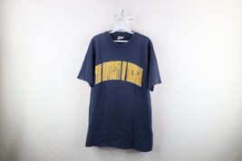 Vintage 90s Mens Large Thrashed Spell Out The University of Michigan T-Shirt - £31.54 GBP