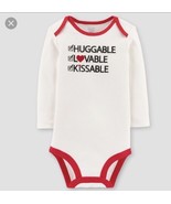 Carters Just One You Huggable Lovable Kissable Long Sleeve Bodysuit 9mo - €5,48 EUR