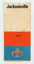 Jacksonville Florida American Oil Company Road Map 1974 - £7.39 GBP