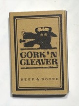 Cork ‘n Cleaver Beef &amp; Booze Fort Wayne Indiana Match Book Matchbook - £3.92 GBP