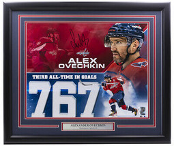 Alexander Ovechkin Signé Encadré 16x20 Washington Capitals Hockey Photo Fans - £264.82 GBP