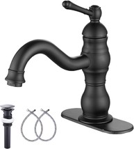 Matte Black Bathroom Faucet Ggstudy 360° Swivel Bathroom Vanity Faucet S... - £51.77 GBP