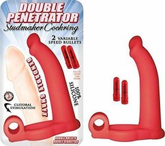 Nasstoys Double Penetrator Studmaker Cockring, Red, 7.02 Ounce - £26.11 GBP