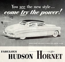 Hudson Hornet Club Coupe Advertisement 1953 Automobilia Classic Car LGBinAd - $753.70 MXN
