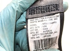 2004-2006 ACURA TL BASE REAR CENTER MIDDLE SEATBELT AND BUCKLE P5377 image 10