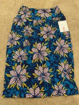 LuLaRoe Cassie Pencil Skirt Womens Sz S Blue Geo floral medallion print  NWT - £8.85 GBP