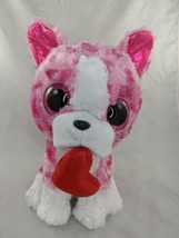 Ty Romeo Pink Dog Plush Puppy 10 Inch TySilk 2017 Stuffed Animal Toy - $5.95