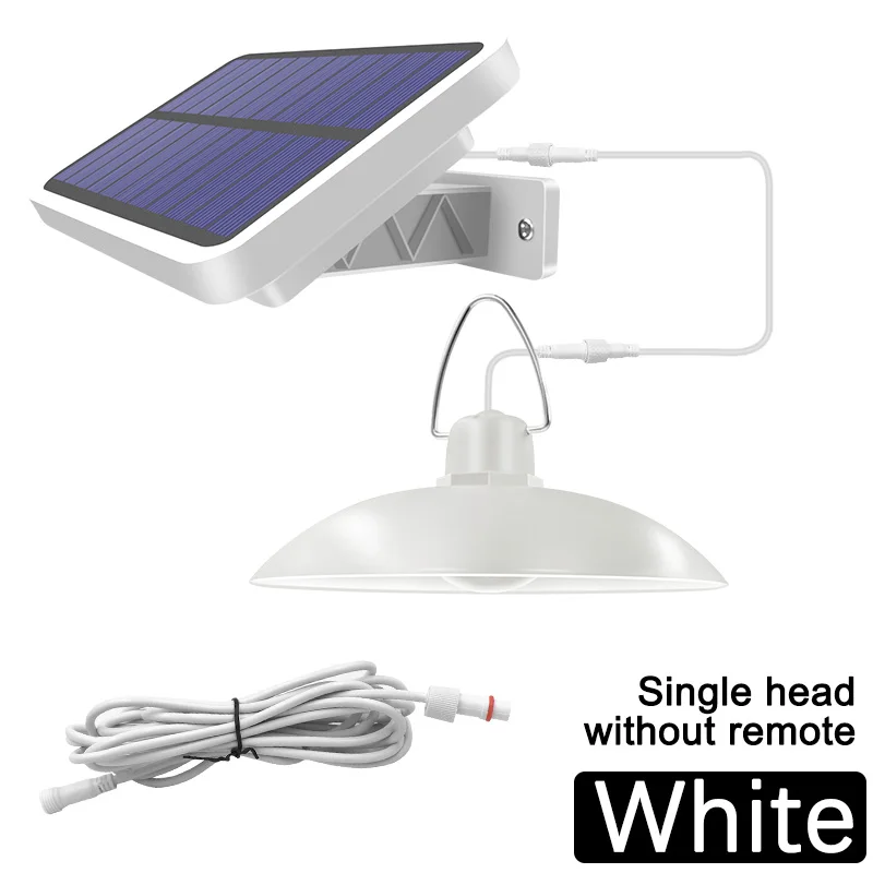  head solar pendant light outdoor indoor solar lamp with line warm white white lighting thumb200