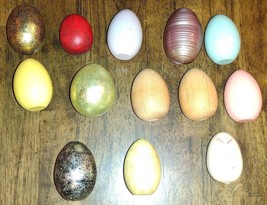 13pc Easter Egg Collectable Lot Wood &amp; delph - £23.50 GBP