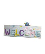 Happy Easter Decor Wall Sign 5.875x18.875inch-Every Bunny Welcome - $342.22 MXN