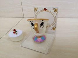 Disney Beauty and the Beast Chip Cup and Rose Ring. Pretty Theme. Rare NEW - £47.06 GBP