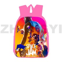 Pink 3D Basketball We Win Backpack Teenagers Anime Space Jam A New Legacy Bag Sc - £29.99 GBP