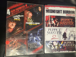 Lot Of 2 :4 Film Favorites:A Nightmare On Elm Street 5-8 +Midnight Horror(Dvd) - £7.75 GBP