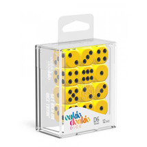 Oakie Doakie D6 16mm Solid Dice 12pcs - Yellow - £30.11 GBP