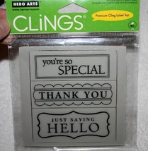 Hero Arts MESSAGES Cling Stamp  NEW  Rubber stamp CG132 Scrapbooking Craft - $4.39