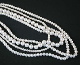 White Beads Necklace - £37.67 GBP