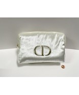 DIOR Beauty White Cosmetic Makeup Bag Pouch Velvet texture - $82.30 CAD