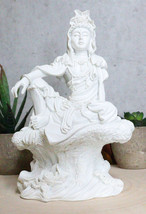 The Water And Moon Goddess Kuan Yin Bodhisattva Statue Immortal Deity Of... - $26.99