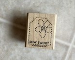 Sew Sweet Stitch Flower Tag Rubber Stamp Single Stampin Up! - $13.97