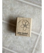 Sew Sweet Stitch Flower Tag Rubber Stamp Single Stampin Up! - £8.93 GBP