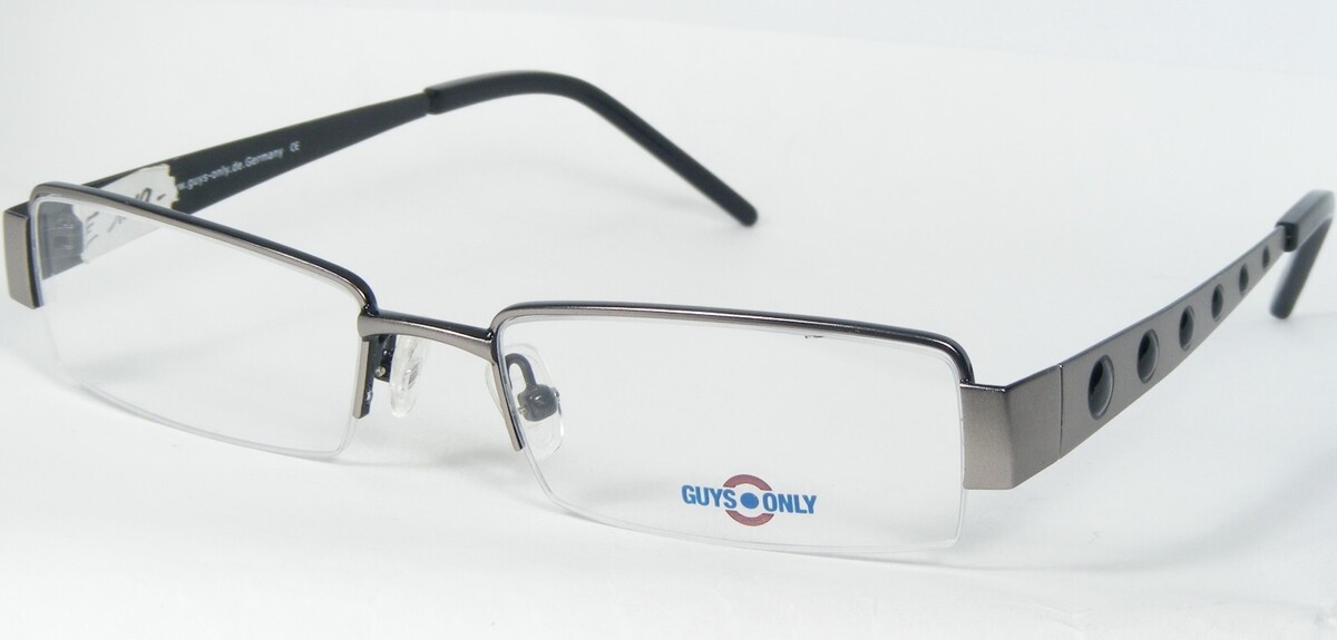 GUYS ONLY 3166 530 Argent/Noir Lunettes Monture 50-17-135mm Allemagne - $49.35