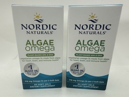 Lot of 2: Nordic Naturals Algae Omega 715mg Vegan Plant Based EPA DHA, 1... - £25.60 GBP
