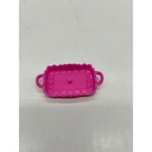 Pink Flower Serving Tray Miniature Dollhouse Furniture Replacement Barbie? - $4.99