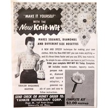 1957 Yankee Homecraft Knit Wit Kit Advertisement Crafts Sewing Supply F7B - $19.99