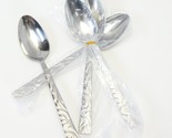 Oneida Cebra Oval Soup Spoons 7&quot; Stainless Lot of 4 NEW - $29.39
