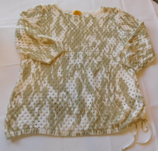 Ruby Rd Women&#39;s Ladies Size XL xlarge 3/4 Sleeve Sweater White Tan Pre-o... - £14.11 GBP