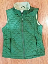 LL Bean Vest Youth large  Green Quilted Thinsulate Full Zip Pockets Lightweight - £13.44 GBP