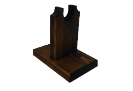 Rustic Wooden Gun Rack Revolver Handgun Pistol Stand Display - $9.99