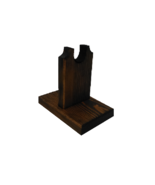 Rustic Wooden Gun Rack Revolver Handgun Pistol Stand Display - $186.06 MXN
