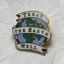 Treat The Earth Well Mother Earth Environmental Eco Lapel Hat Pin Pinback - £4.70 GBP