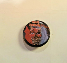 Iron Maiden Purgatory Pinback Vintage Button Rare 1.25&quot; Badge 1981 Uk - £7.20 GBP