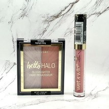 Wet n Wild 2pc LOT MegaGlo Halo Blushlighter BLING + Color Icon Lip Gloss TAURUS - $11.46