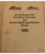 1993 Mercruiser Service Manual Index &amp; Service Bulletin Specs 90-8065379... - $24.47