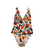 Monoprix France one piece floral swim suit sz small - $244.45 MXN