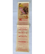 Bullfighting Advertisement Flyer – 12” x 5&quot; - Plaza de Toros  Matamoros #2 - €11,28 EUR