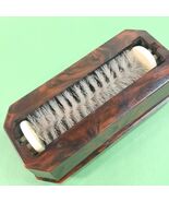 Vintage Table Crumb sweeper lint brush silent butler tortoiseshell bakelite - $428.28 MXN