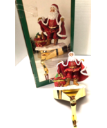 Dillard s Caped Santa Claus &amp; Santa Sack Trinket Box Christmas Stocking ... - €21,49 EUR