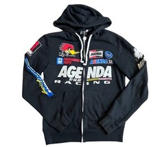 Agenda Tradeshow Racing AOP Hoodie Buddy Sz M Built in Headphones Workin... - $24.70