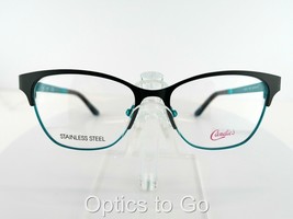 CANDIE&#39;S CA 147 (005) /BLACK / TEAL 52-16-135 STAINLESS STEEL Eyeglass F... - $34.68