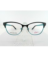 CANDIE&#39;S CA 147 (005) /BLACK / TEAL 52-16-135 STAINLESS STEEL Eyeglass F... - $34.68