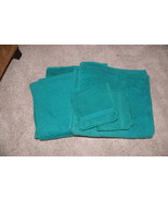 Green Towel Washcloth Set (2 bath 2 washcloths) Cotton - $10.00