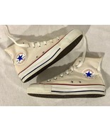 Vintage Converse Chuck Taylor All Star High Top White Made in USA Size M/5 W/7.5 - £71.12 GBP