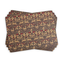 Pimpernel Traditional Christmas Taupe Cork-Backed Board Placemats, Set of 4 - £61.32 GBP